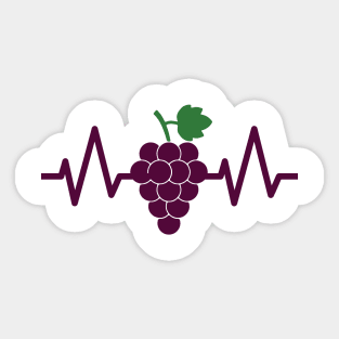 heart grapes graphic for fruit likers awesome matching couple family cute Sticker